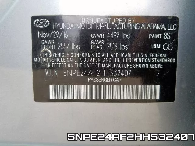 5NPE24AF2HH532407 фото 2