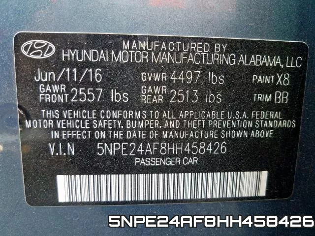 5NPE24AF8HH458426 фото 2