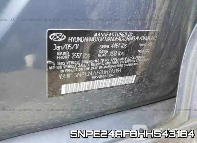 5NPE24AF8HH543184 фото 10