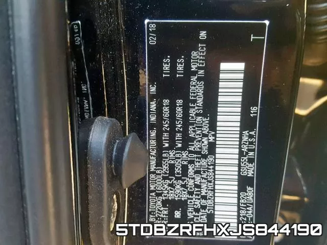 5TDBZRFHXJS844190 фото 2