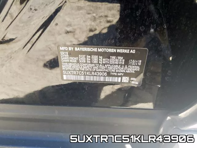 5UXTR7C51KLR43906 фото 2