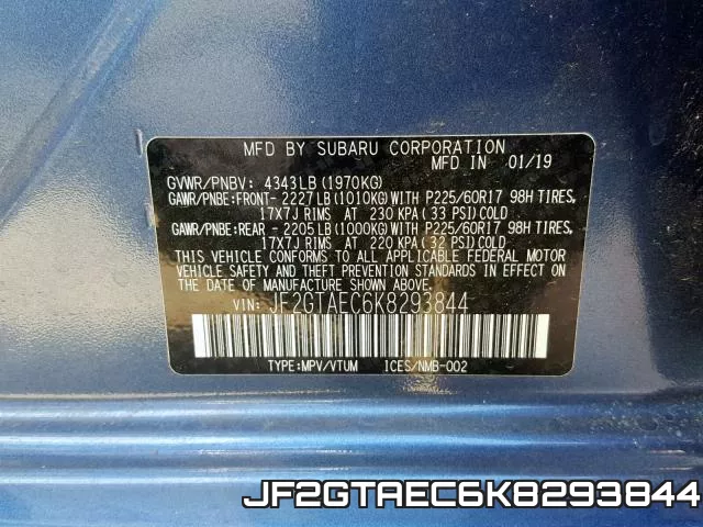 JF2GTAEC6K8293844 фото 2
