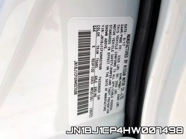 JN1BJ1CP4HW007498 фото 2