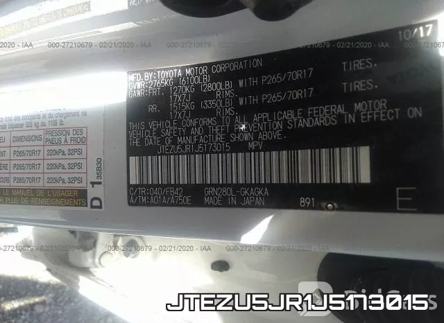 JTEZU5JR1J5173015 фото 10