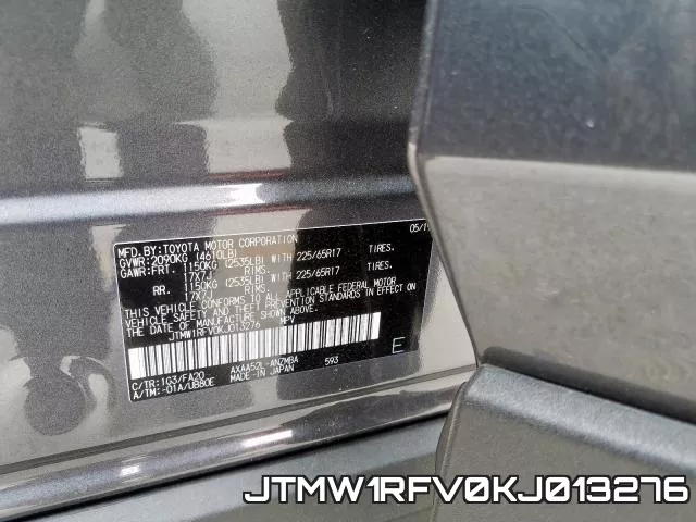 JTMW1RFV0KJ013276 фото 2