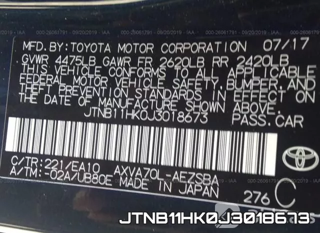 JTNB11HK0J3018673 фото 10