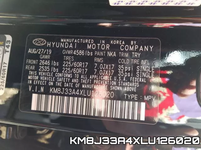 KM8J33A4XLU126020 фото 2
