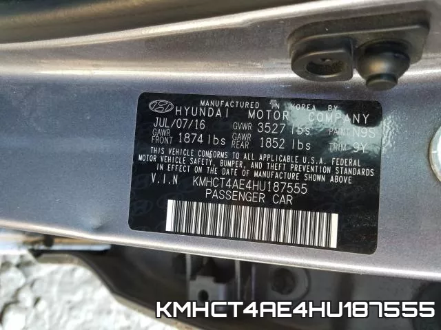 KMHCT4AE4HU187555 фото 2