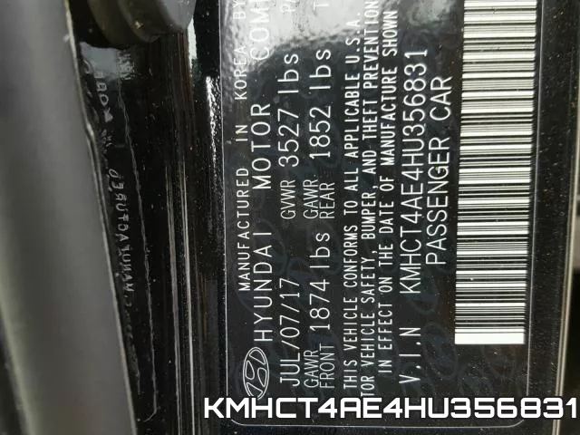 KMHCT4AE4HU356831 фото 2