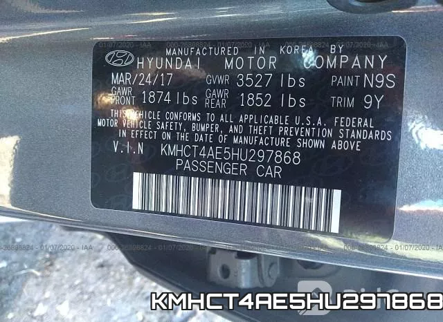 KMHCT4AE5HU297868 фото 7