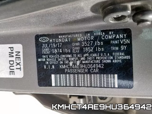 KMHCT4AE9HU364942 фото 2