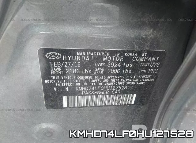 KMHD74LF0HU127528 фото 3