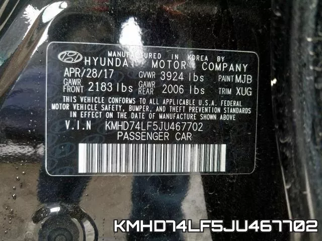 KMHD74LF5JU467702 фото 2