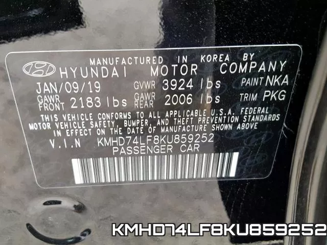 KMHD74LF8KU859252 фото 2