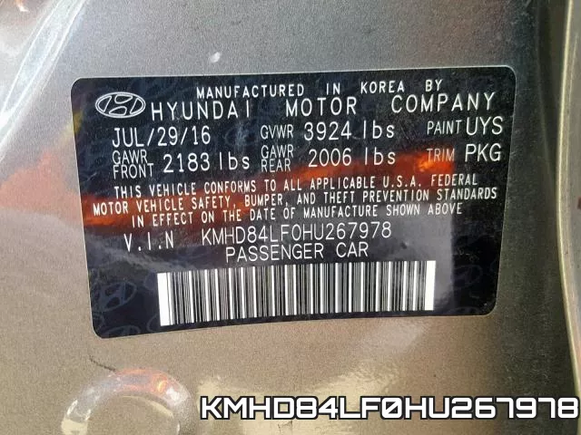 KMHD84LF0HU267978 фото 2