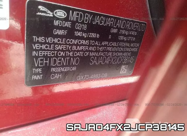SAJAD4FX2JCP38145 фото 10