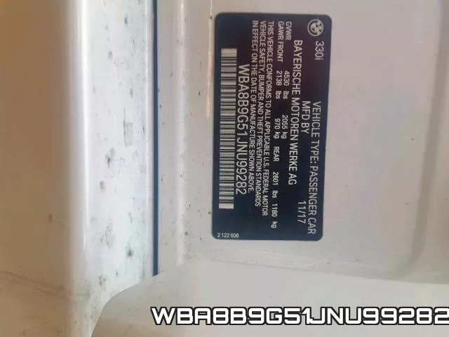 WBA8B9G51JNU99282 фото 2