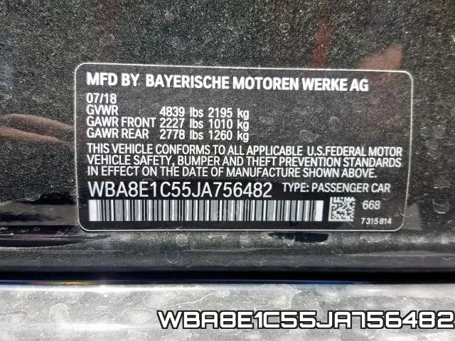 WBA8E1C55JA756482 фото 2