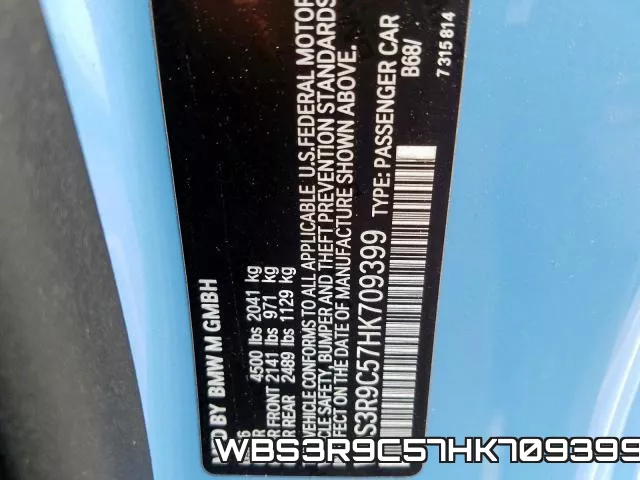 WBS3R9C57HK709399 фото 2