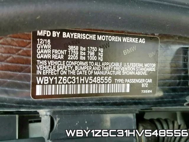 WBY1Z6C31HV548556 фото 2