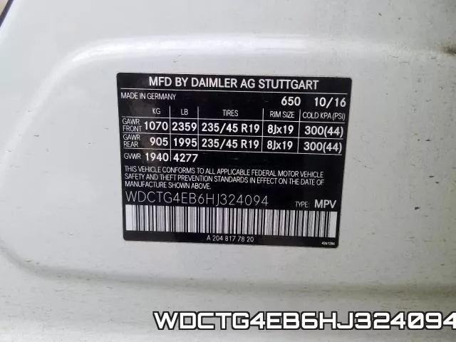 WDCTG4EB6HJ324094 фото 2