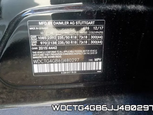 WDCTG4GB6JJ480297 фото 2