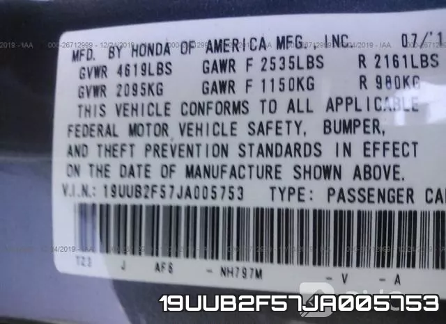 19UUB2F57JA005753 фото 10