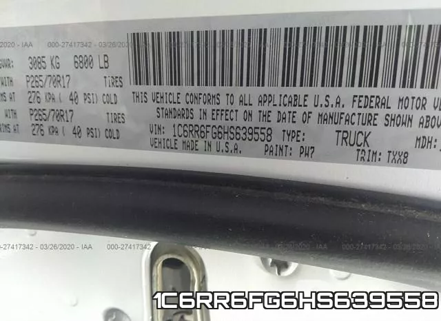 1C6RR6FG6HS639558 фото 10