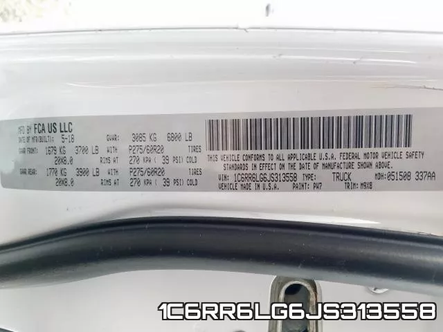 1C6RR6LG6JS313558 фото 2
