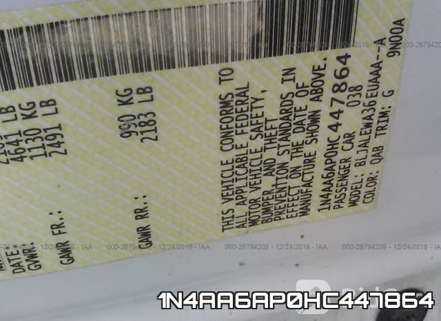 1N4AA6AP0HC447864 фото 10
