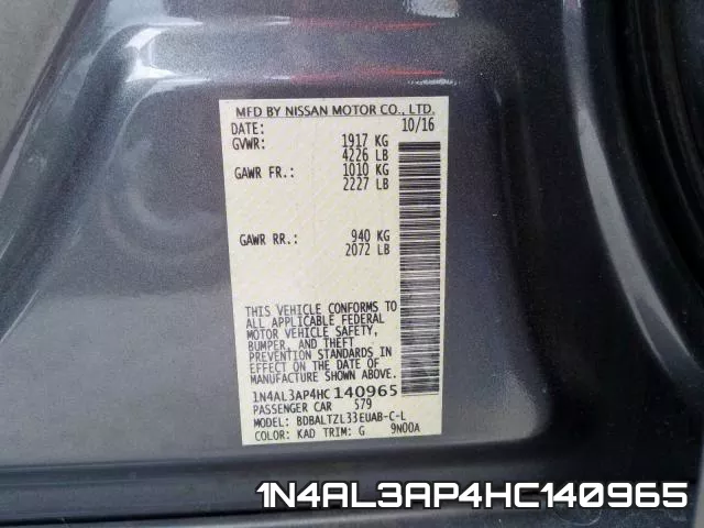 1N4AL3AP4HC140965 фото 2