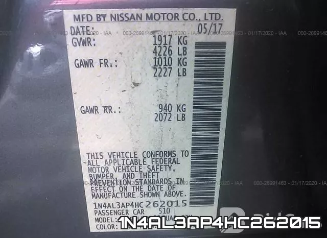 1N4AL3AP4HC262015 фото 10