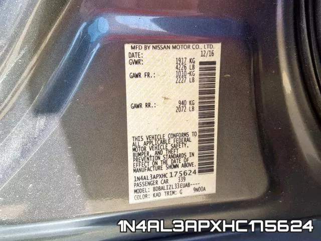 1N4AL3APXHC175624 фото 2