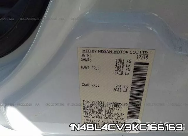1N4BL4CV3KC166163 фото 10