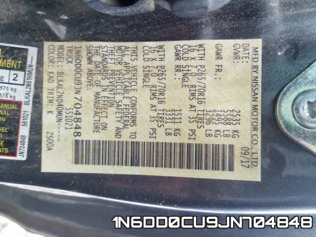 1N6DD0CU9JN704848 фото 2