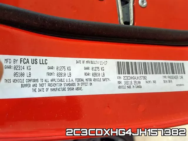 2C3CDXHG4JH157382 фото 2