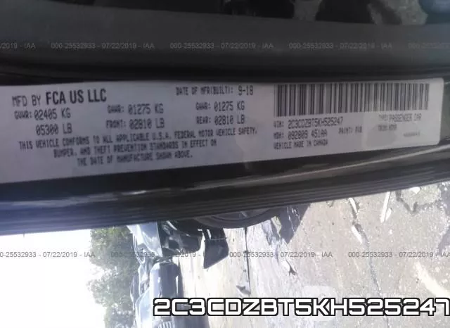 2C3CDZBT5KH525247 фото 9