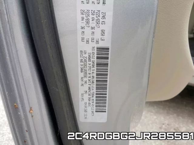 2C4RDGBG2JR285581 фото 2