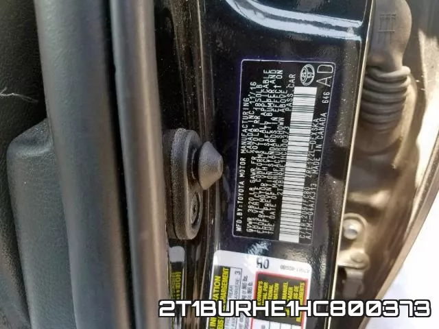 2T1BURHE1HC800373 фото 2