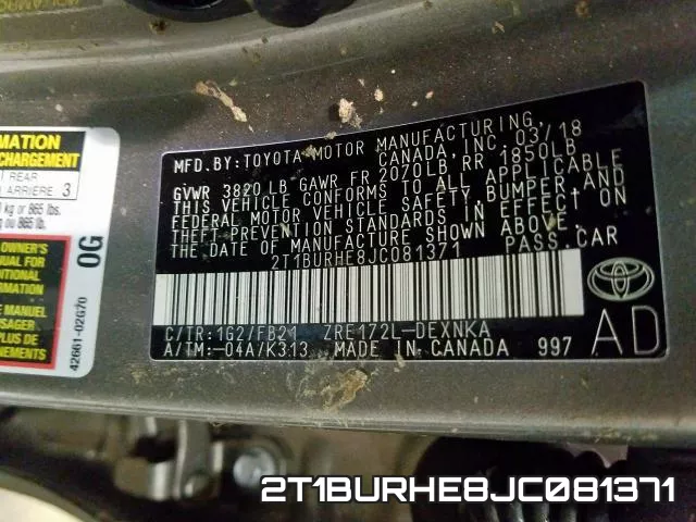 2T1BURHE8JC081371 фото 2