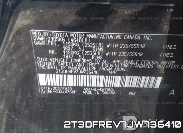 2T3DFREV7JW736410 фото 10