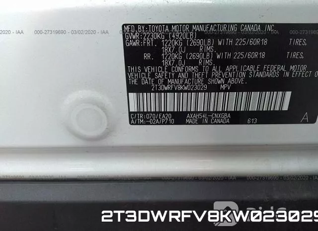 2T3DWRFV8KW023029 фото 10