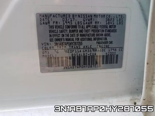 3N1AB7AP0HY287055 фото 2