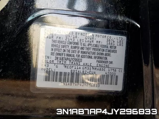 3N1AB7AP4JY296833 фото 2