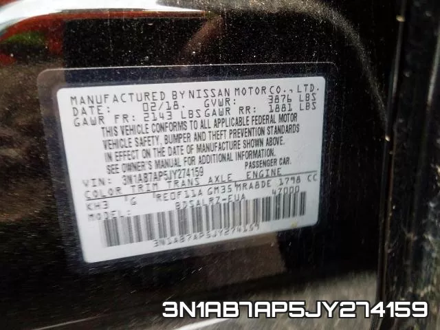 3N1AB7AP5JY274159 фото 2