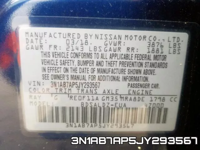 3N1AB7AP5JY293567 фото 2