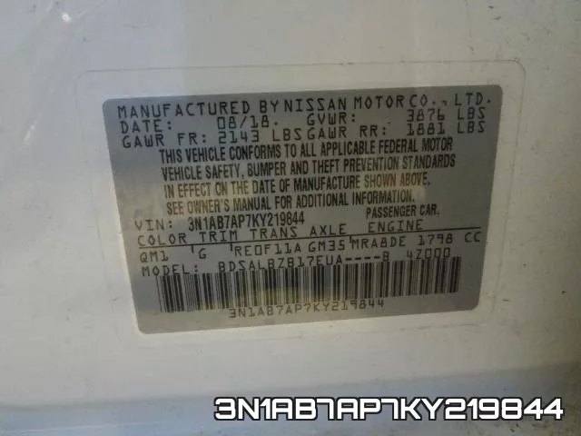 3N1AB7AP7KY219844 фото 2
