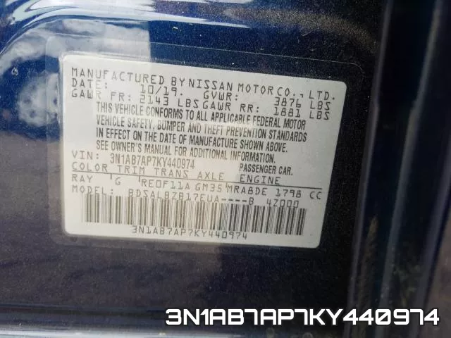 3N1AB7AP7KY440974 фото 2