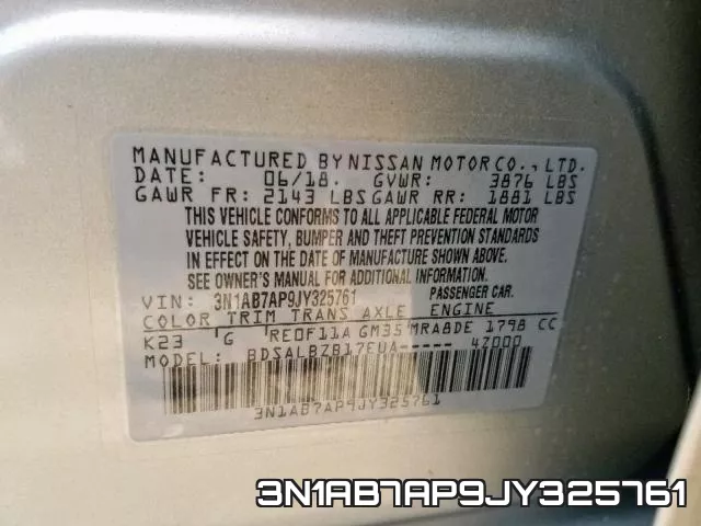 3N1AB7AP9JY325761 фото 2