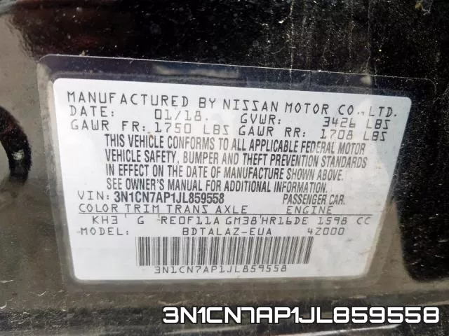 3N1CN7AP1JL859558 фото 2